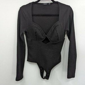 NASTY GAL Cut Out Long Sleeve Bodysuit